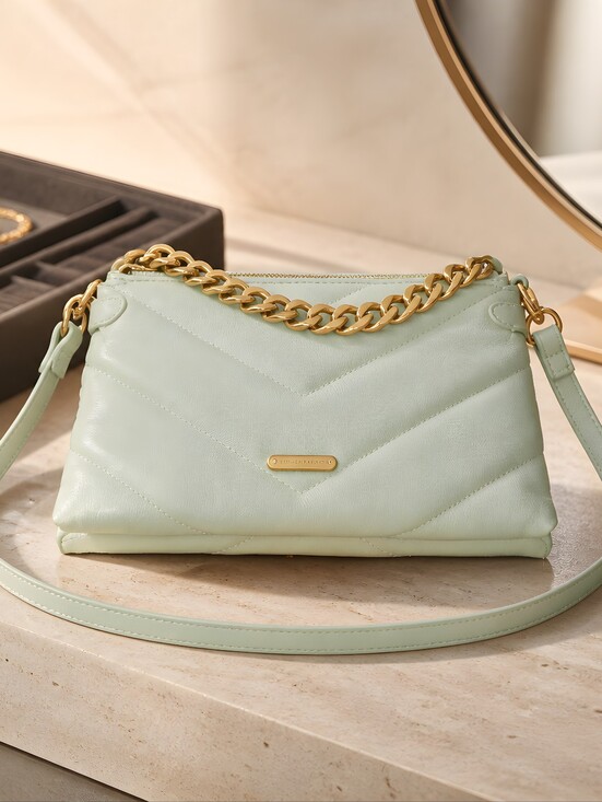 Rebecca Minkoff Handbags - Rebecca Minkoff Edie Maxi Crossbody Bag in a mint green
